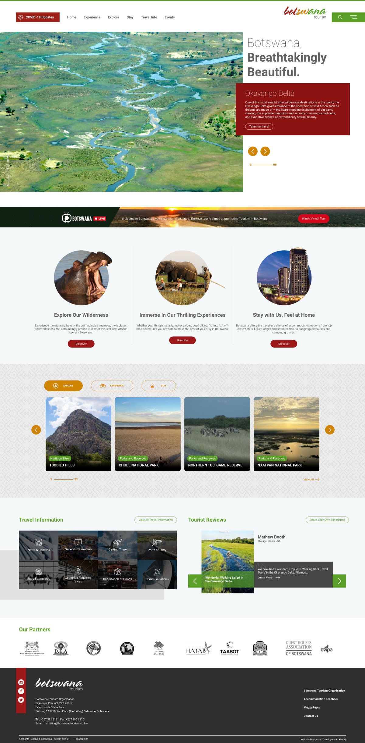 botswana tourism login